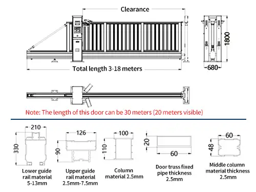 ANPR Cantilever Sliding Gate available functions QiGong