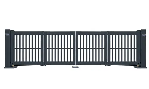 Bi-folding trackless gate Aluminium folding gate QiGong