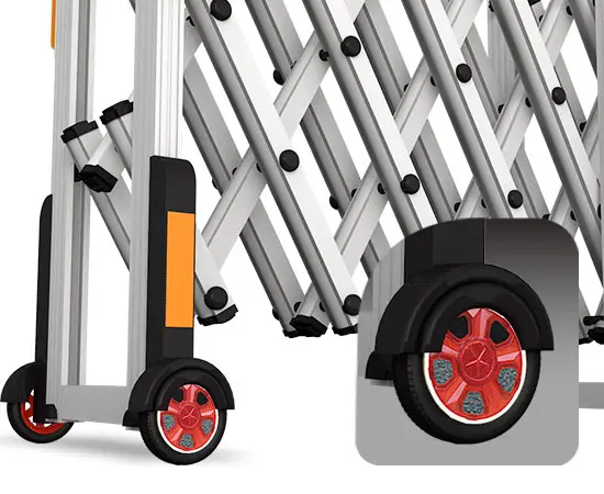 road barrier Cast aluminum head wheel QiGong