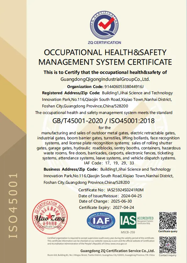Occupational Health and Safety Management System Certification ISO